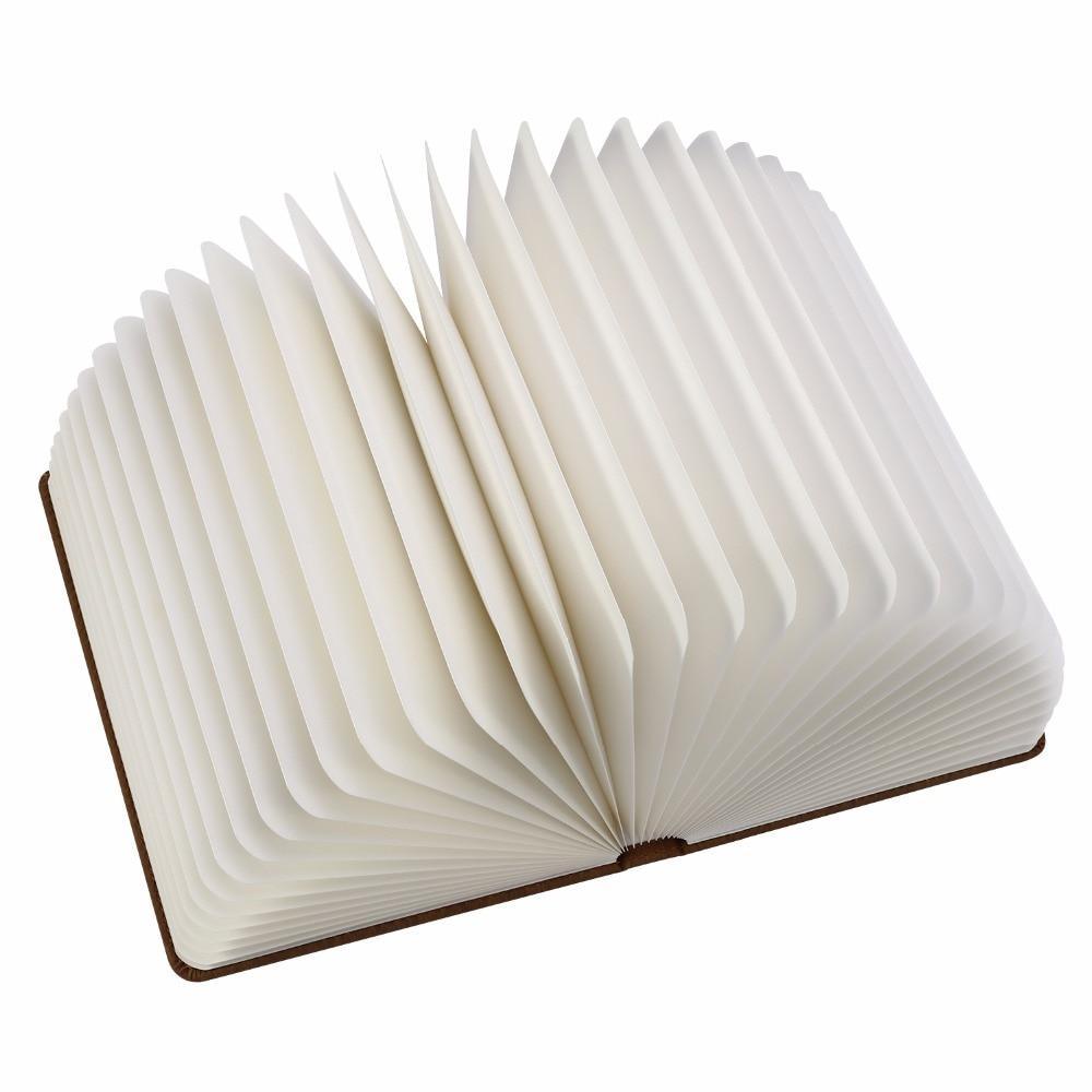 Rechargeable Foldable Wooden Book Lamp - Unique Home Decor