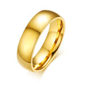 Vnox Classic Wedding Rings for Women Men Gold Color Stainless Steel Couple Band Anniversary Personalized Name Lovers Gift