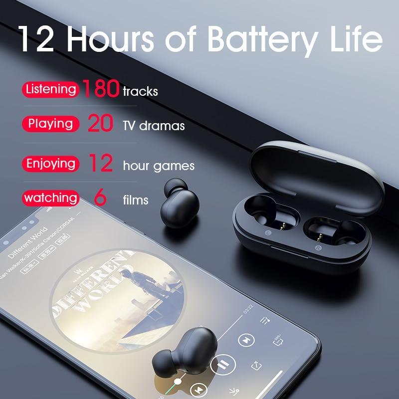 Wireless Bluetooth 5.0 Earphones with Noise Cancelling Touch Control