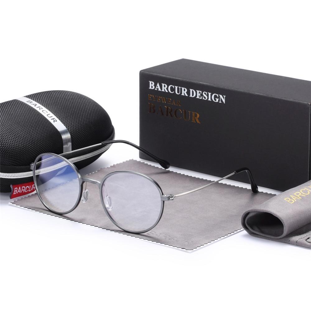 Blue Light Blocking Computer Glasses Round Optical Spectacles