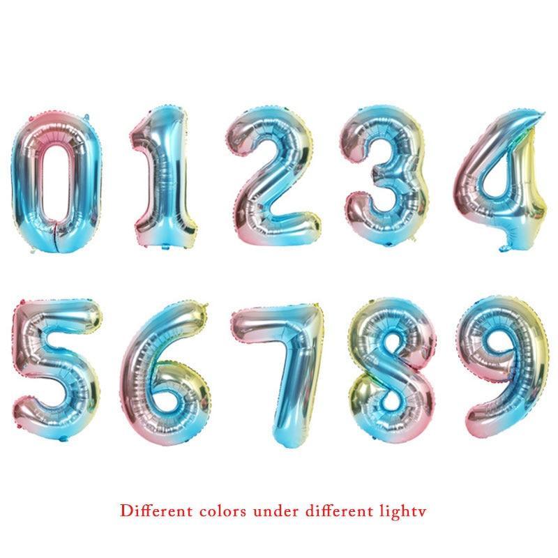 32-Inch Large Number Foil Balloons for Birthday Party Decor