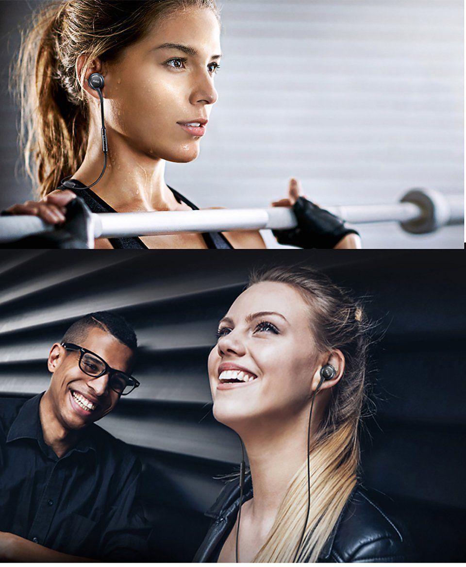 Stereo In-Ear Headphones with Mic & Noise Isolation - Black