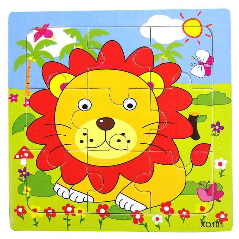 Wooden 3D Mosaic Animal Puzzle Educational Kids Toy Small Square