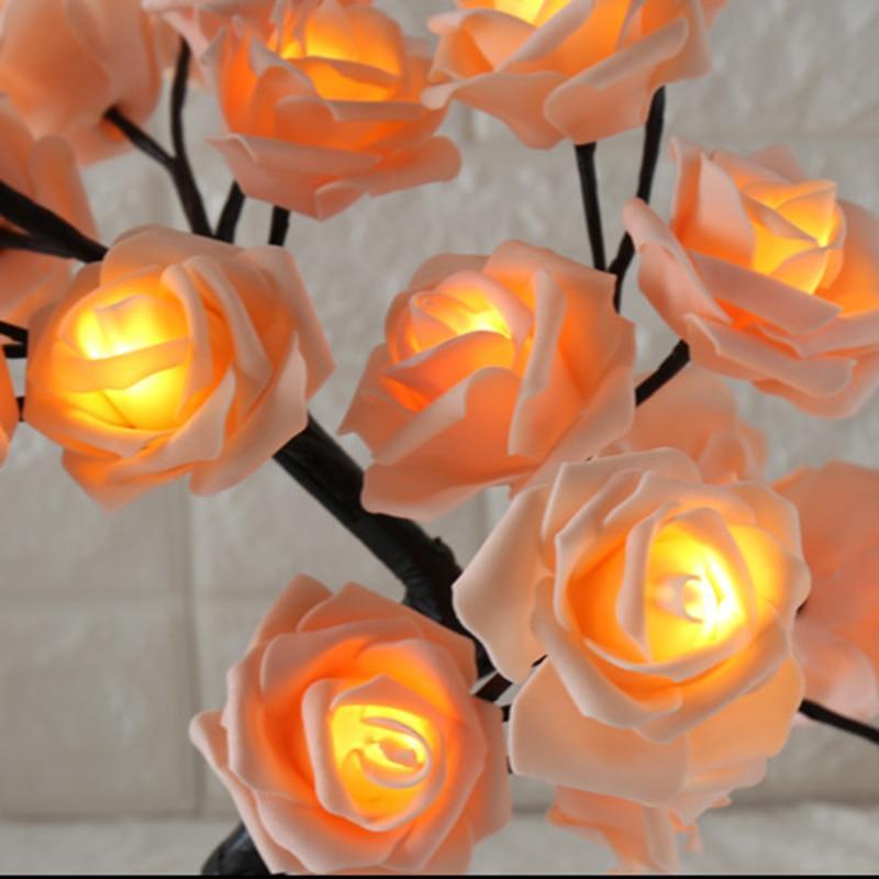 Rose Tree Decorative Table Lamp for Bedroom and Living Room
