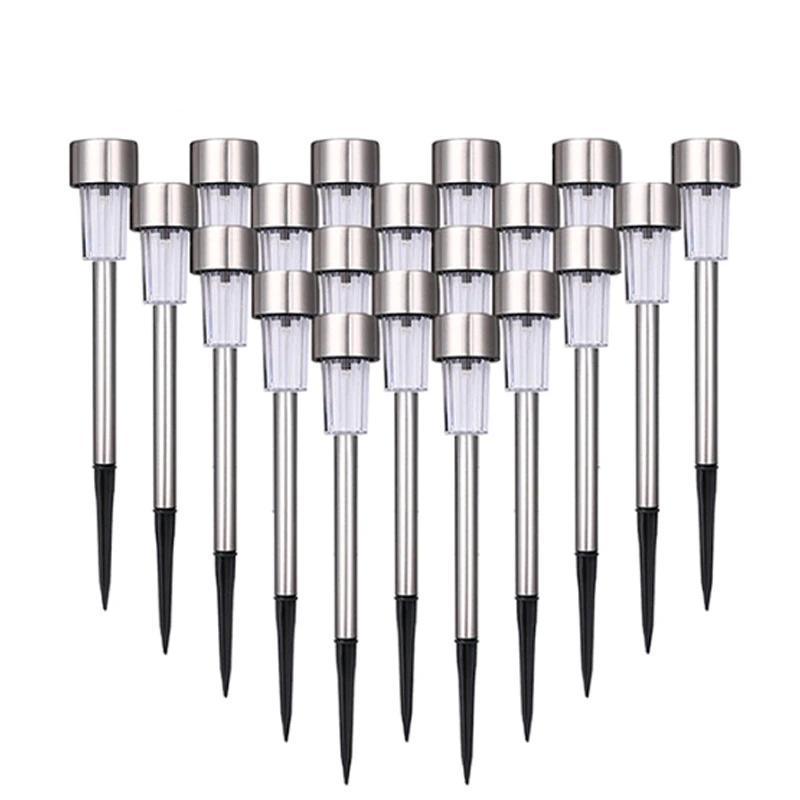 Premium Solar LED Garden Pathway Lights - Modern Stainless Steel