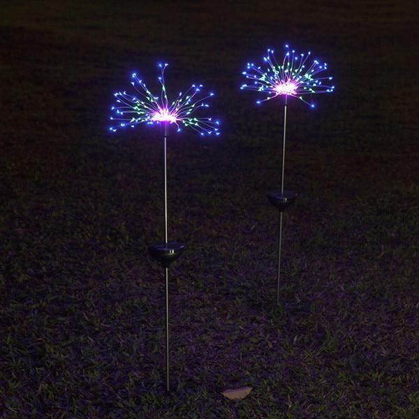 Festive LED Solar Firework Lights – Multicolor Garden Decor