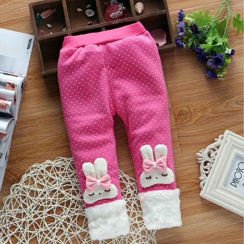 Polka Dot Warm Winter Leggings for Baby Girls
