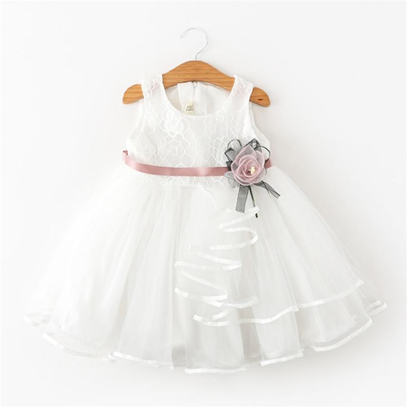 Luxury Floral Tulle Baby Girl Dress for Summer Parties and Events