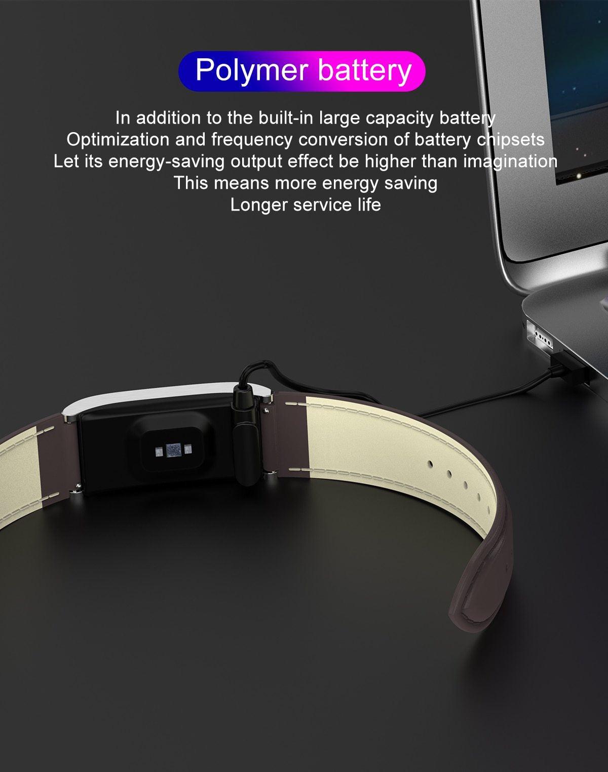 Luxury Metal Smart Watch 1.14" Fitness Tracker Heart Rate Monitor