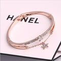 Rose Gold Forever Love Heart Charm Bracelet for Women