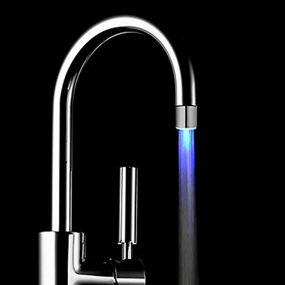 LED Temperature-Sensing Water Faucet Light - Modern Bathroom Decor