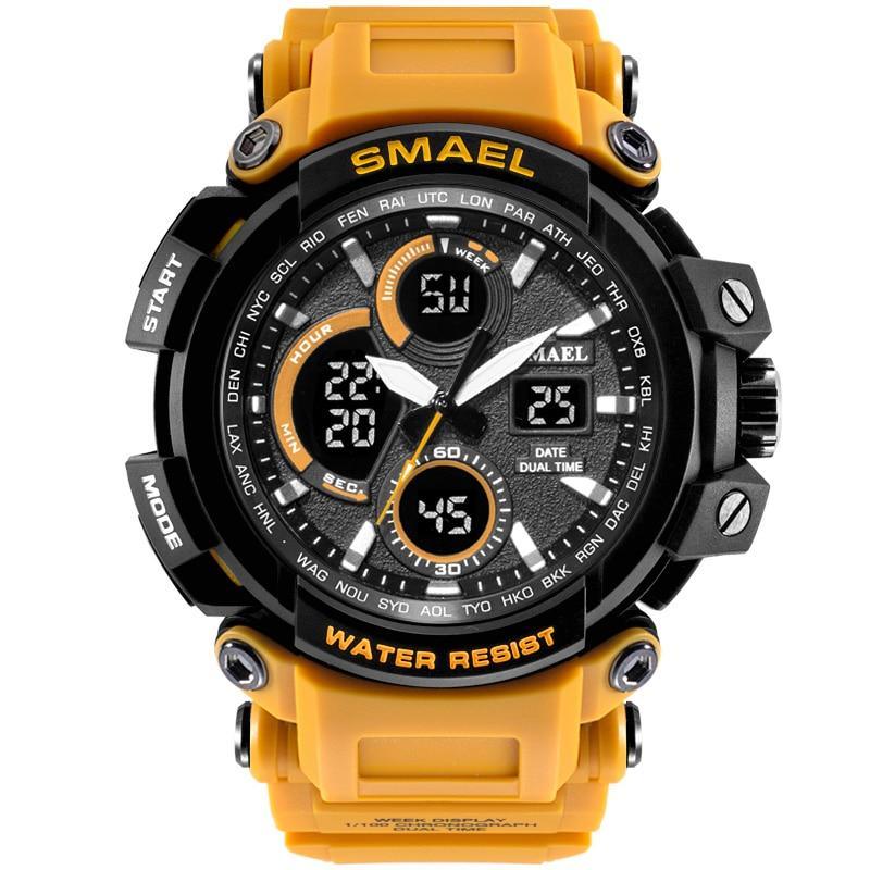 Red Sport Digital Watch 50M Waterproof Military Tactical Style