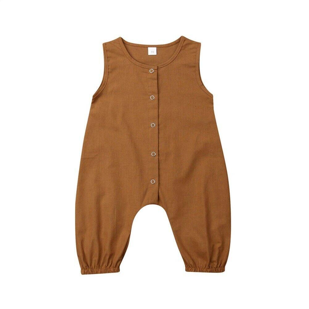 Unisex Corduroy Overall Romper Jumpsuit