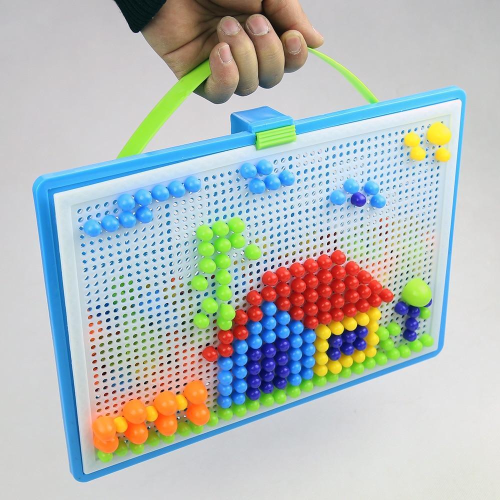 296-Piece Mushroom Nail Bead Board - 3D Educational Puzzle
