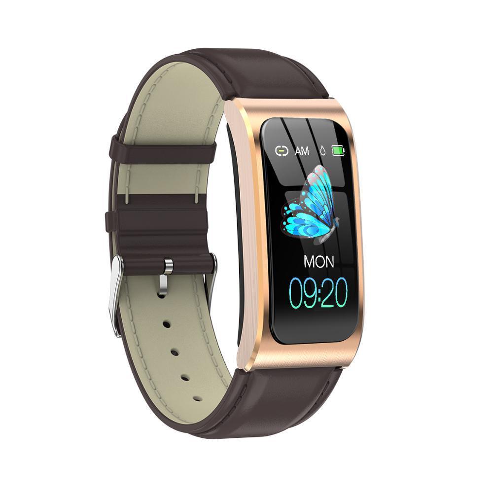 Luxury Metal Smart Watch 1.14" Fitness Tracker Heart Rate Monitor