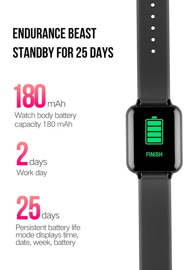 B57 Smart Watch with Heart Rate Monitor and IP67 Waterproofing
