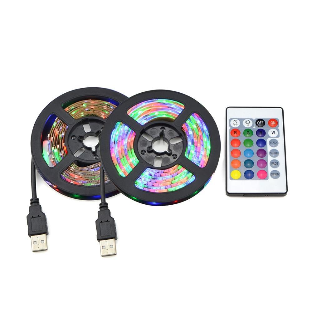RGB LED USB Flexible Tape Light for TV Background and Decor