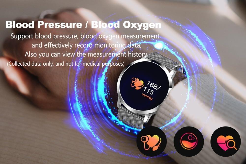 Q8 LED Bluetooth Fitness Smartwatch with Stainless Steel Band