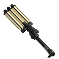 Hot Tools 24K Gold 3 Barrel Waver hair styling tool with gold barrels and digital heat display