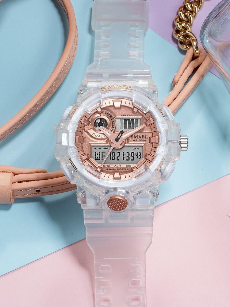 Sport Digital Analog Watch Waterproof 5 Bar Dual Time Military Style