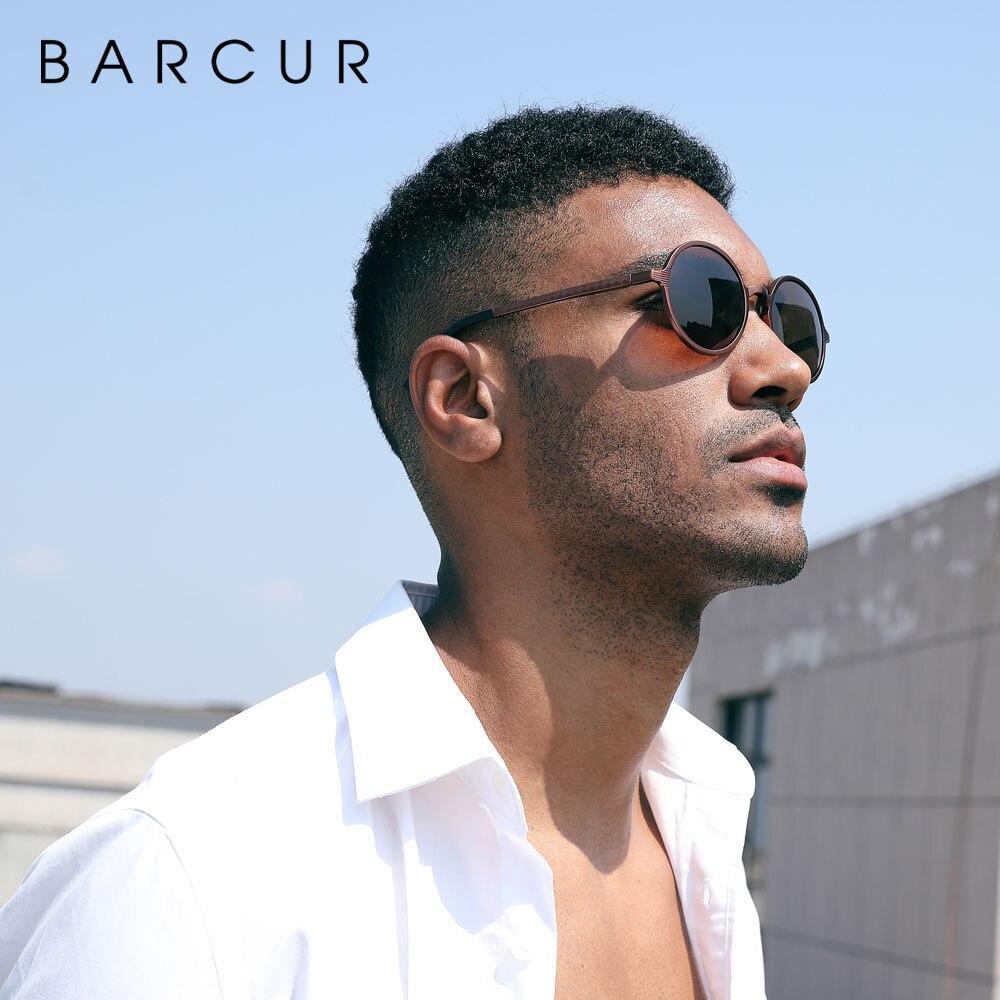 Modern Round Polarized Sunglasses Retro Metal Frame