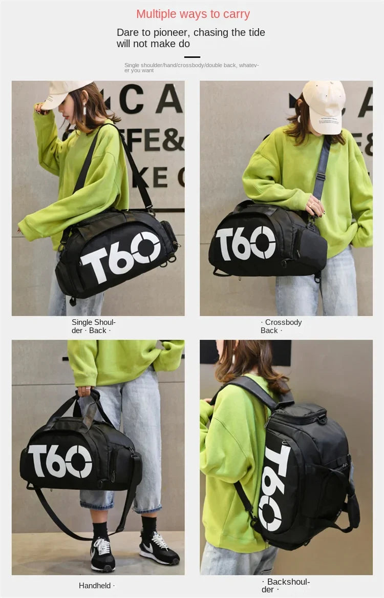 Multifunctional Waterproof Gym Duffel Bag – Large Travel Sports Backpack with Shoe Compartment