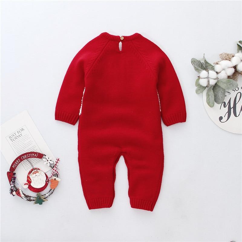 Baby Santa Claus Christmas Romper, Soft Cotton Holiday Jumpsuit