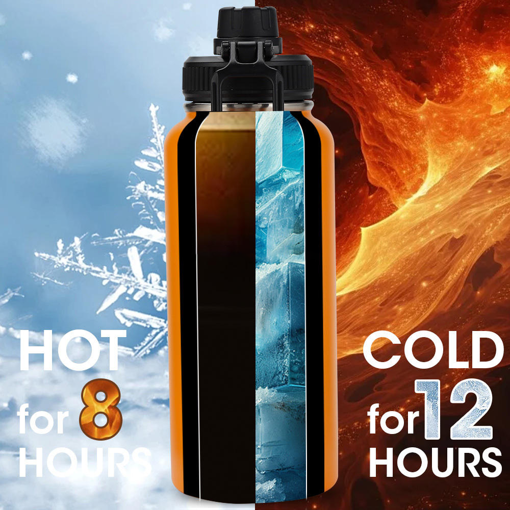 32oz Insulated Stainless Steel Water Bottle with Leak-Proof Lid