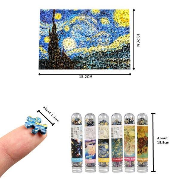 234-Piece Miniature Artistic Puzzle, Modern Abstract Decor Set