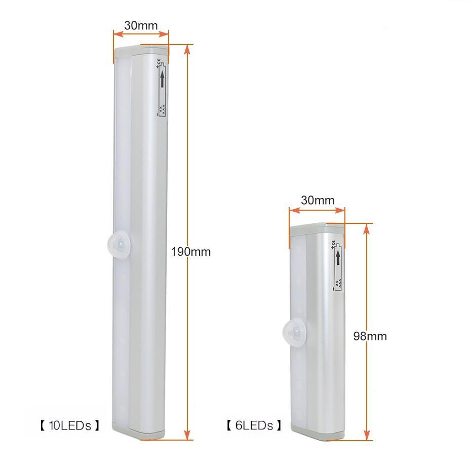 6/10 LED Motion Sensor Light for Cabinets, Wardrobes & Stairs