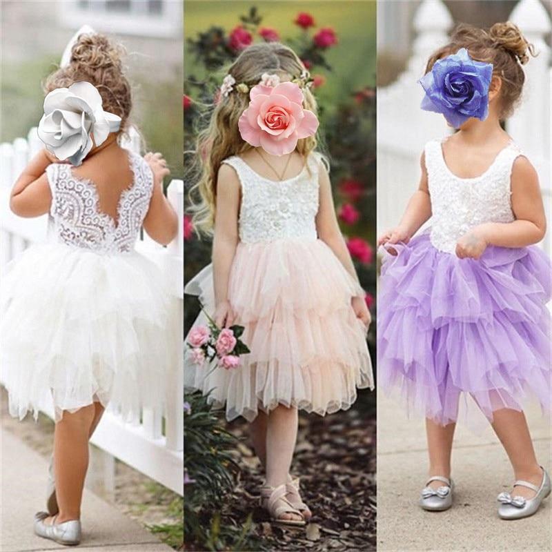 Toddler Girl Lace Tulle Birthday Dress & Cake Smash Outfit Set