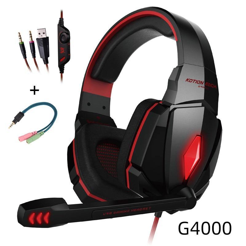 Over-Ear Wired Gaming Headset with Stereo Sound & Mic