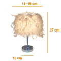 Luxury Heart Shape Feather Crystal Table Lamp for Bedroom