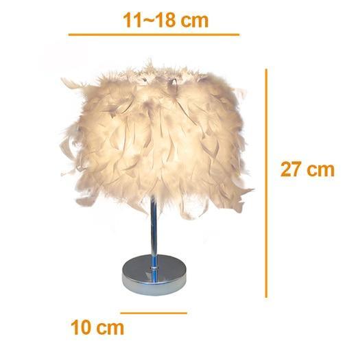 Luxury Heart Shape Feather Crystal Table Lamp for Bedroom