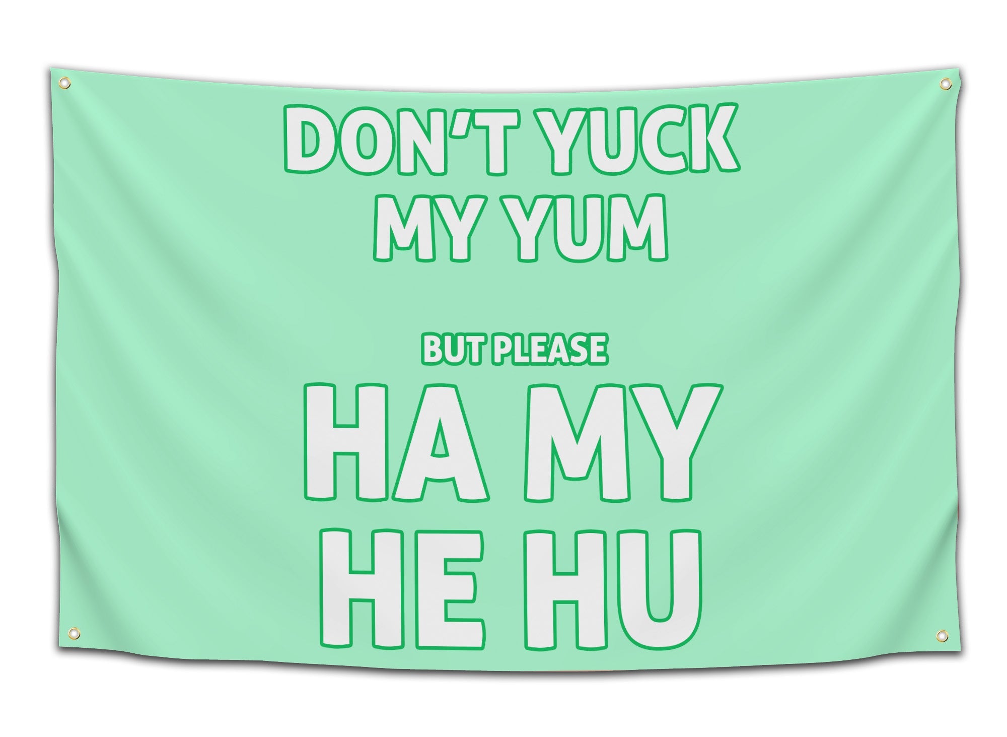 Ha My He Hu Graphic Rave Flag Festival Accessory for Headbangers