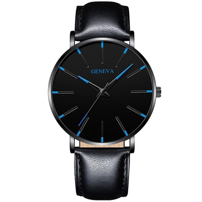 Minimalist Ultra-Thin Men’s Stainless Steel Mesh Quartz Watch