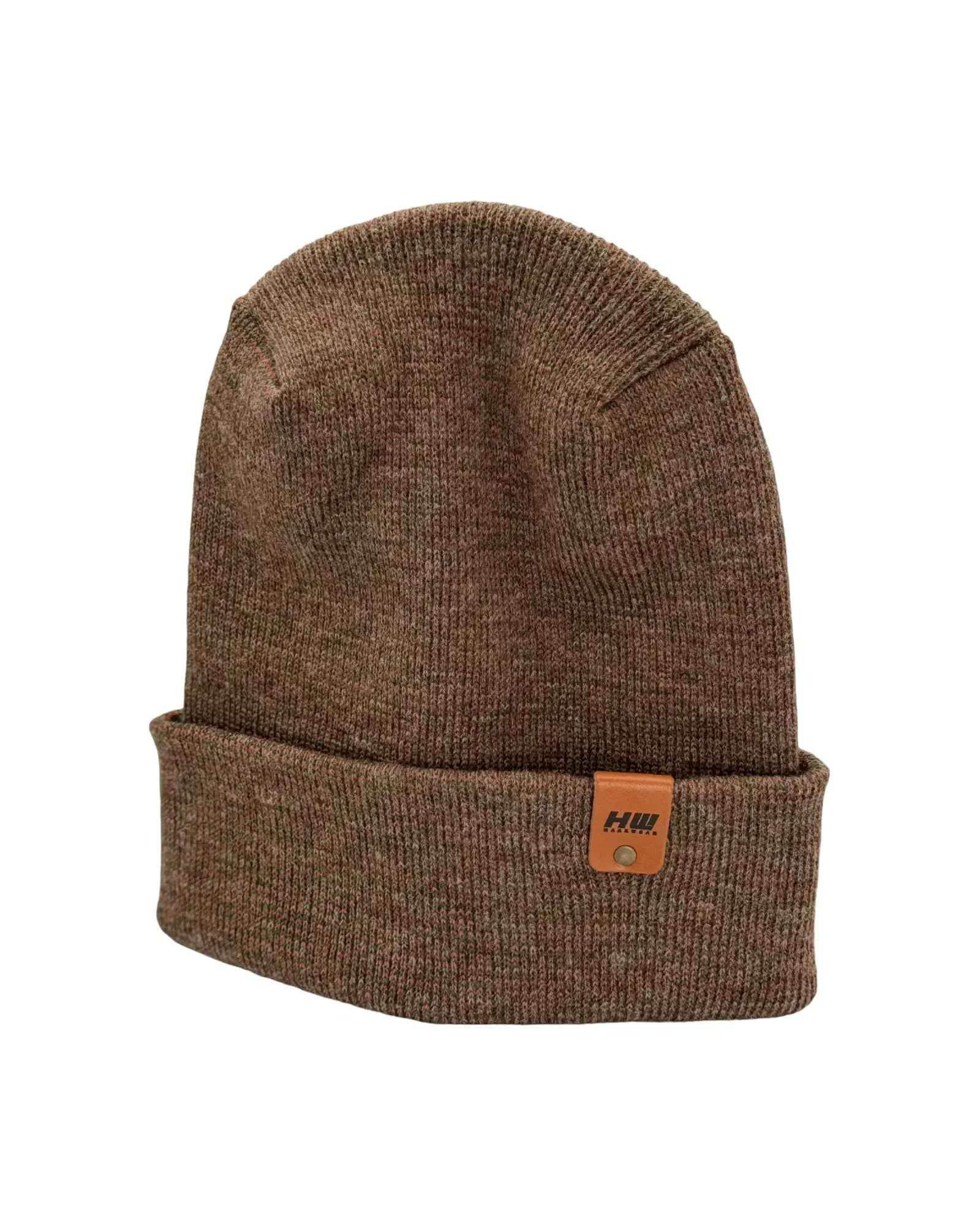 Haakwear H Stitch Fusion Cuffed Beanie / Hat (Patened Design) Burgundy / Green, Made in USA