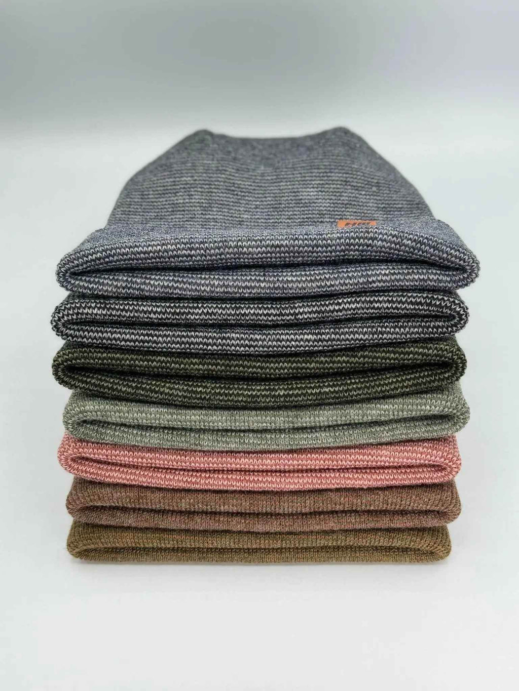 Haakwear H Stitch Fusion Cuffed Beanie / Hat (Patened Design) Burgundy / Green, Made in USA