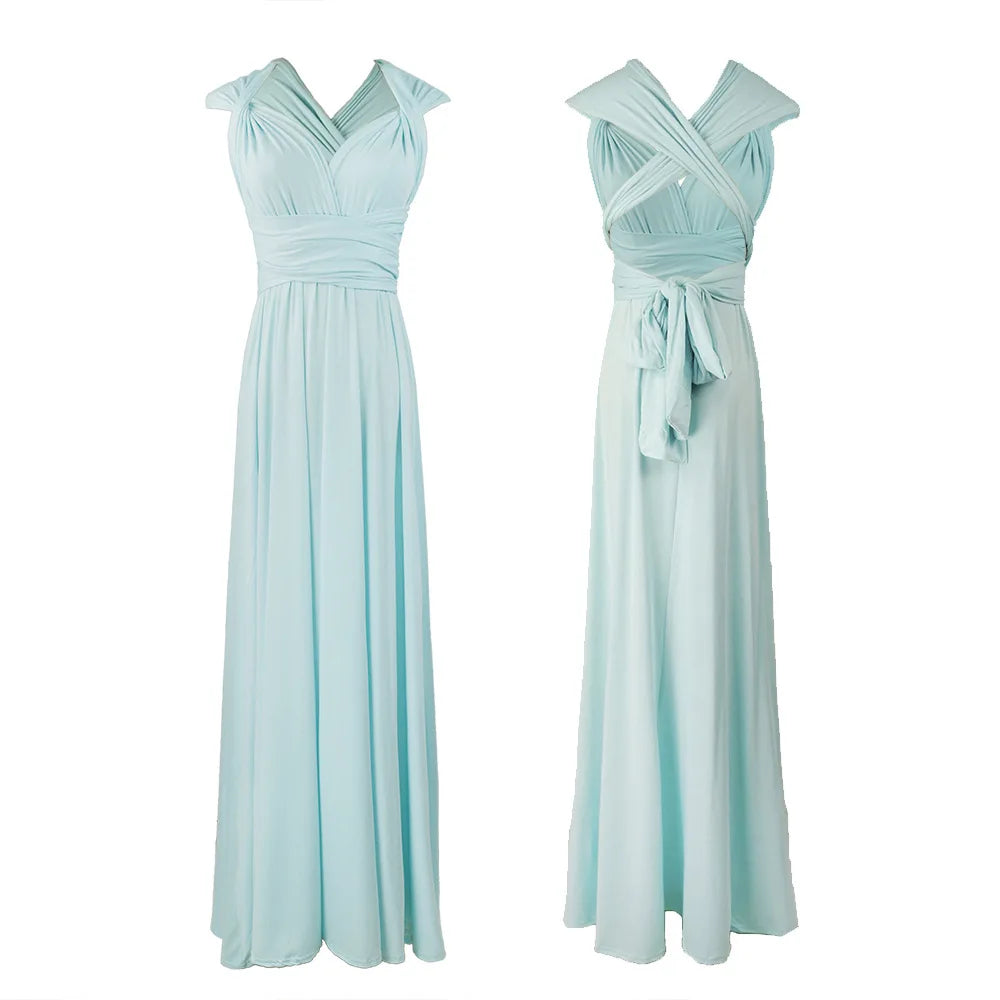 Women's Sexy Backless Convertible Wrap Maxi Dress Sleeveless - Image 5