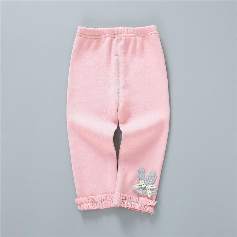 Newborn Baby Girl Knit Leggings Solid Color Elastic Waist