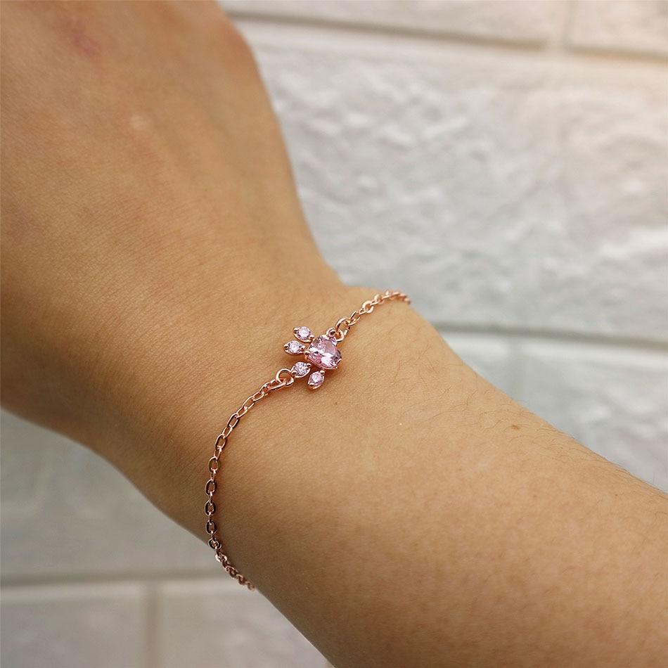 Rose Gold Pet Paw Heart Bracelet - AAA Cubic Zircon Luxury