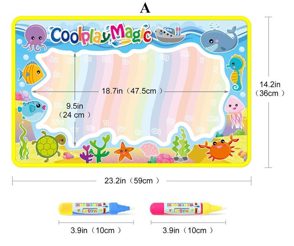 Magic Water Drawing Mat for Toddlers – Mess-Free Reusable Doodle Board
