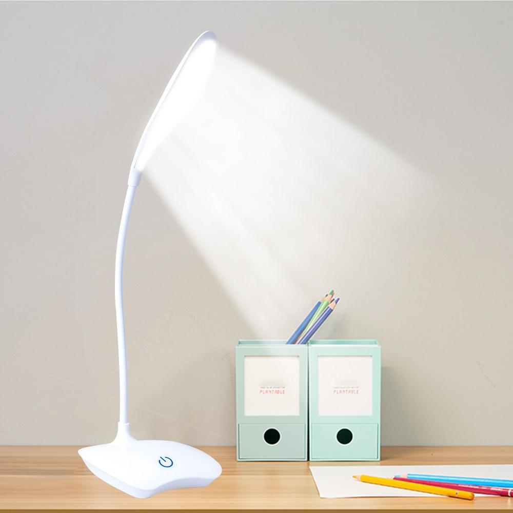 Modern LED White Desk Lamp with LCD Clock and USB Charging Port