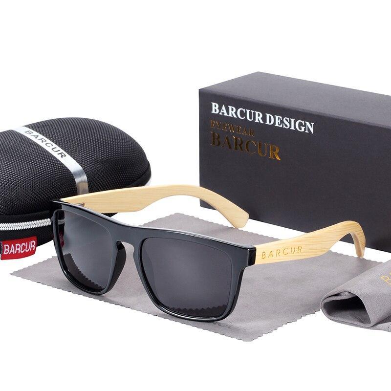 Retro Polarized Bamboo Wood Sunglasses UV400 Protection
