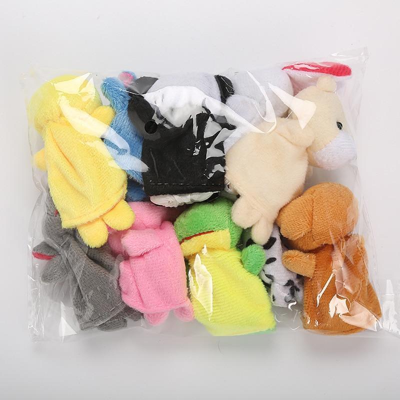 10pcs Cartoon Animal Finger Puppet Set for Kids Storytelling