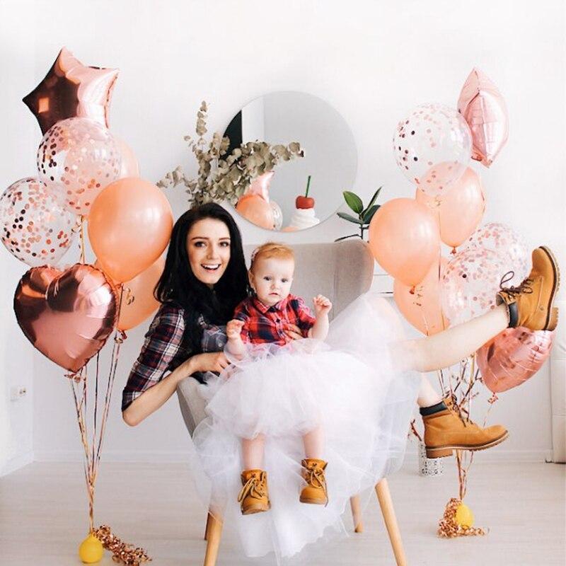 14-piece pack of luxury multi-colored confetti balloons for birthday parties