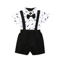 Baby Boys Formal Two-Piece Suspender Outfit with Bow Tie