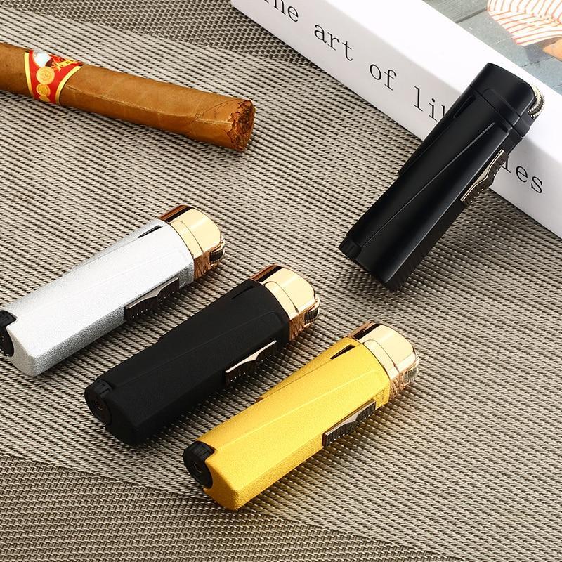 Modern Triple Jet Torch Lighter with Grinding Wheel Ignition