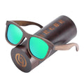 Unisex handmade bamboo wooden sunglasses with polarized lenses