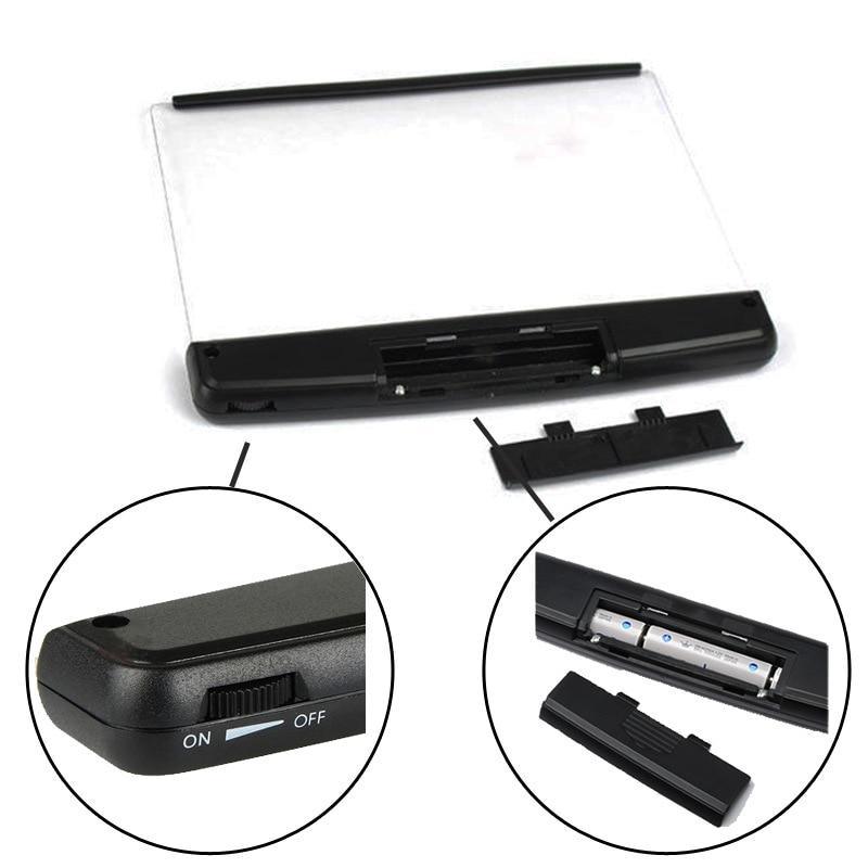 Minimalist LED Flat Plate Reading Light for Books & Travel